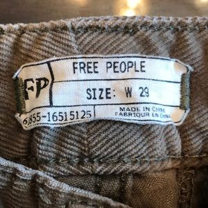 FREE PEOPLE 61855-16515125 Size W29 Brown Corduroy